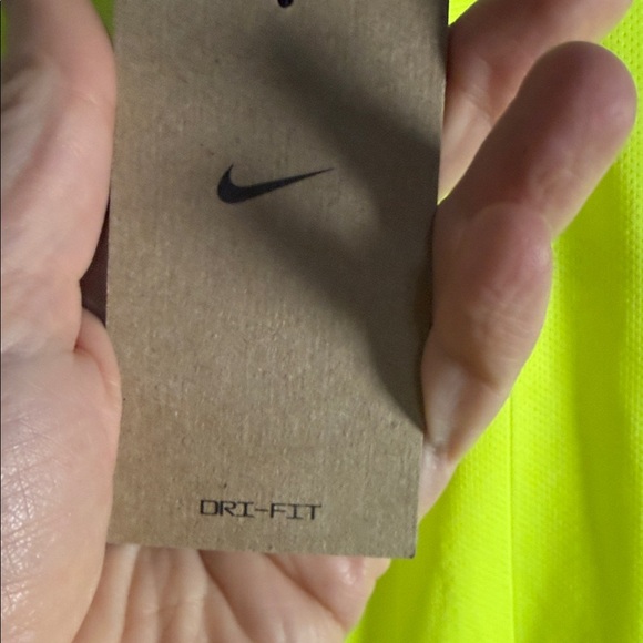 Nike Men's Bright Yellow Ref Dri-Fit Short Sleeve Tee - Picture 3 of 4